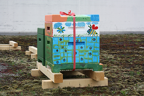 Bienen-Häuschen im Trafo-Design