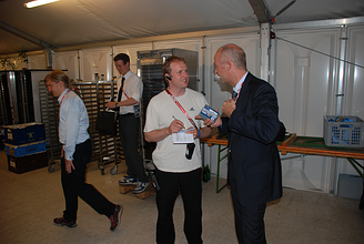 Samuel Tobler mit damaligen Trafo-Team